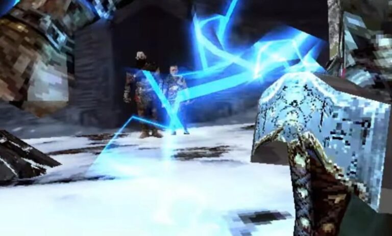 Imagine como seria lutar contra Thor e Kratos na versão PS1 de God of War Ragnarok?🤣