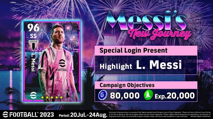 Carro gratuito de Lionel Messi no eFootball 2023